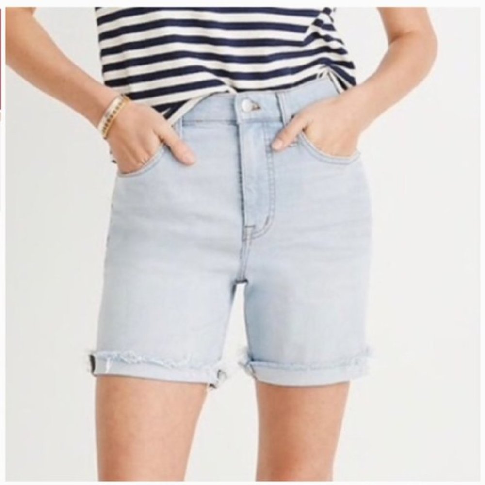 Madewell High-Rise Denim Mid-Length Shorts